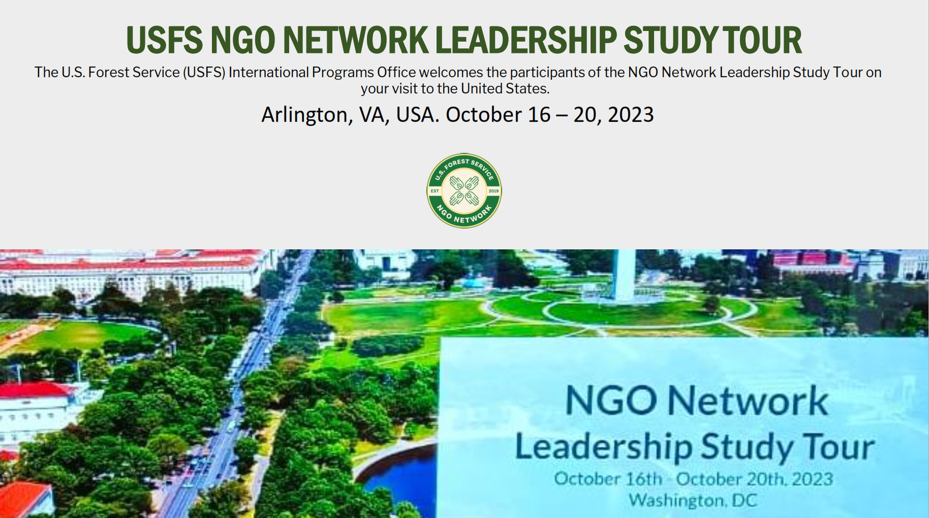 Read more about the article The U.S. Forest Service (USFS) International Programs Office welcomes the participants of the NGO Network Leadership Study Tour on